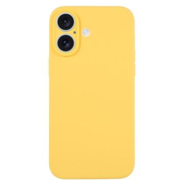 iPhone 16 Plus Yellow Liquid Silicone Phone Case - Pure Color - 1