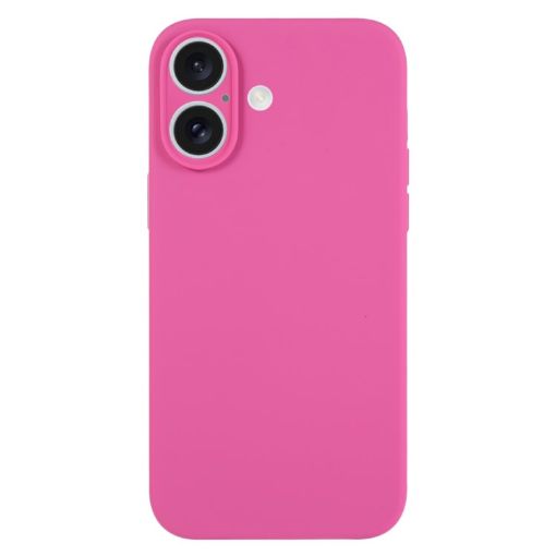 iPhone 16 Pitaya Liquid Silicone Phone Case - Pure Color Fine Pore - 1