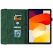 Redmi Pad 2/SE 11 2025 Green Butterfly Flower Embossed Leather Case - 4