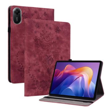 Redmi Pad 2/SE 11 2025 Butterfly Rose Leather Case (Red) - 1