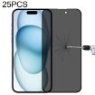 iPhone 15 Pro/15 25pcs Anti-spy Full Cover Tempered Glass Screen Film - 1