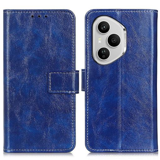 For Honor 400 Pro Global Retro Flip Leather Phone Case - Blue - 1