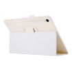 Samsung Galaxy Tab S9 Litchi Texture Leather Case with Holder - White - 4