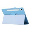 Samsung Galaxy Tab S9 Sky Blue Litchi Leather Case with Holder - 4