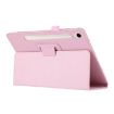 Samsung Galaxy Tab S9+/S10+ Pink Litchi Leather Tablet Case with Holder - 4