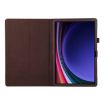 Samsung Galaxy Tab S9+/S10+ Brown Litchi Leather Case with Holder - 3