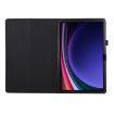 Samsung Galaxy Tab S9 Ultra Litchi Leather Case with Holder - Black - 3