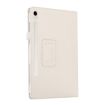 Samsung Galaxy Tab S9 Ultra White Litchi Leather Case with Holder - 2