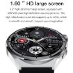 HDT MAX 1.60" Black Dial Bamboo Steel Band IP68 Waterproof Smartwatch - 4