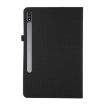 Samsung Galaxy Tab S9+/S10+ Black Fabric Texture Flip Leather Case - 3