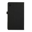 Samsung Galaxy Tab A9+ Black Fabric Texture Flip Leather Case - 3