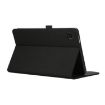 Samsung Galaxy Tab A9+ Black Fabric Texture Flip Leather Case - 6