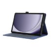 Samsung Galaxy Tab A9+ Dark Blue Fabric Texture Flip Leather Case - 5