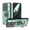 OnePlus 11 5G Green Shockproof Case with Holder - Sliding Camshield TPU+PC - 1