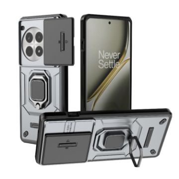 OnePlus Ace 3 Pro 5G Shockproof Case with Holder - Grey - 1