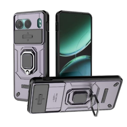 OnePlus Nord 4 5G Purple Shockproof Case with Holder - Camshield TPU+PC - 1