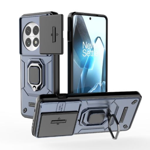 OnePlus 13 5G Blue Shockproof Camshield Case with Holder TPU + PC - 1