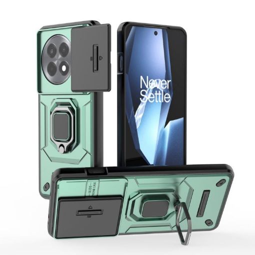 OnePlus Ace 5/Pro Shockproof Camshield Case with Holder - Green - 1