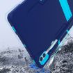 Samsung Galaxy Tab S9+ Silicone PC Case with Holder - Navy Blue/Blue - 6