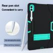 Samsung Galaxy Tab S9+ Black Mint Silicone PC Case with Holder - 4
