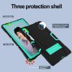 Samsung Galaxy Tab S9+ Black Mint Silicone PC Case with Holder - 5