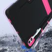 Samsung Galaxy Tab S9+ Black/Rose Red Silicone PC Case with Holder - 6
