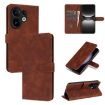 Vivo S30 AZNS Brown Flip Leather Phone Case - Calf Texture Skin Feel - 1