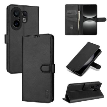 Vivo S30 Pro Mini AZNS Black Leather Flip Case - Calf Texture Skin Feel - 1