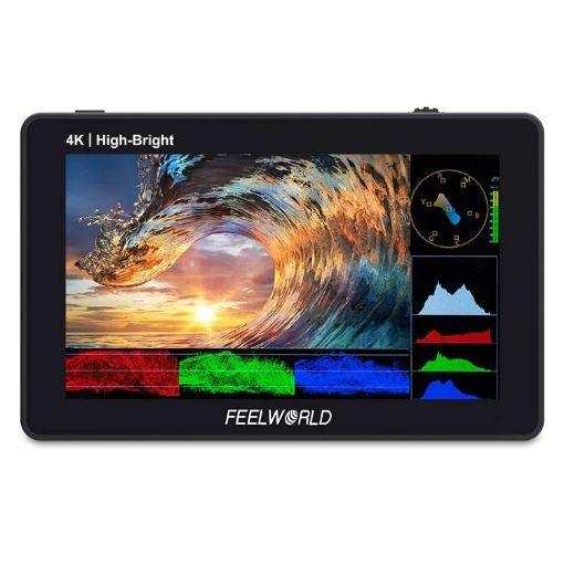 FEELWORLD F6 PLUSX 5.5" 1600nit Touch DSLR Camera Monitor 4K HDMI Black - 1