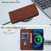 Moto G15 Power Crossbody 3D Embossed Flip Leather Case Brown - 9