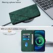 Moto G15 Power Crossbody 3D Embossed Flip Leather Case - Dark Green - 9