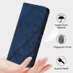 OPPO A5/A3 Pro 5G Crossbody 3D Embossed Flip Leather Case - Blue - 8