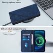 OPPO A5/A3 Pro 5G Crossbody 3D Embossed Flip Leather Case - Blue - 9