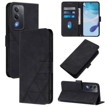OPPO A5/A3 Pro 5G Global Crossbody 3D Embossed Flip Leather Case Black - 1