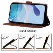 OPPO A5/A3 Pro 5G Crossbody 3D Embossed Flip Leather Case Wine Red - 5