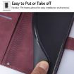 OPPO A5/A3 Pro 5G Crossbody 3D Embossed Flip Leather Case Wine Red - 6