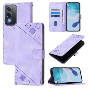 OPPO A5/A3 Pro 5G Global Embossed Leather Phone Case - Light Purple - 1