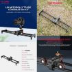 YELANGU L60ES 60cm Slide Rail Track with L5i Dolly Car - Black - 4
