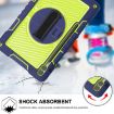 Samsung Galaxy Tab S9+ 360 Rotation Silicone Case Navy Blue/Yellow Green - 3