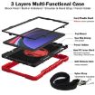 Samsung Galaxy Tab S9+ 360 Rotation Silicone Case Red/Black - 6