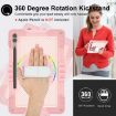Samsung Galaxy Tab S9+ 360 Rotation Silicone Case - Rose Gold - 2