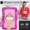 Samsung Galaxy Tab S9+ 360 Rotation Silicone Case Rose Red/Pink - 2
