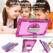 Samsung Galaxy Tab S9+ 360 Rotation Silicone Case Rose Red/Pink - 5