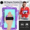 Samsung Galaxy Tab S9+ 360 Rotation Silicone Case - Purple/Mint Green - 2