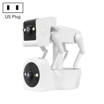 ESCAM PT212 4MP Dual Lens Robot Dog WiFi Camera, US Plug, Cloud Storage - 1