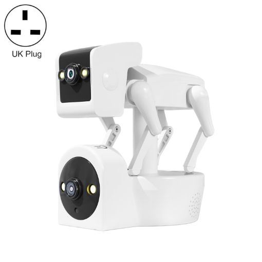 ESCAM PT212 4MP Dual Lens Robot Dog WiFi Camera, UK Plug, Cloud Storage - 1