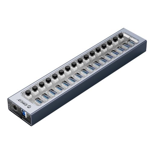 ORICO 16-Port USB 3.0 HUB with Switches & LED Indicator (EU Plug) - 1