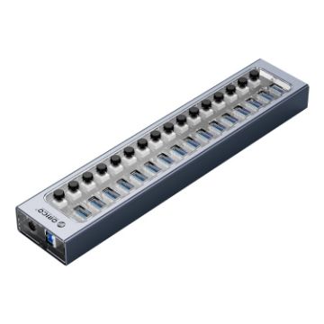 ORICO 16-Port USB 3.0 HUB with Switches & LED Indicator (UK Plug) - 1