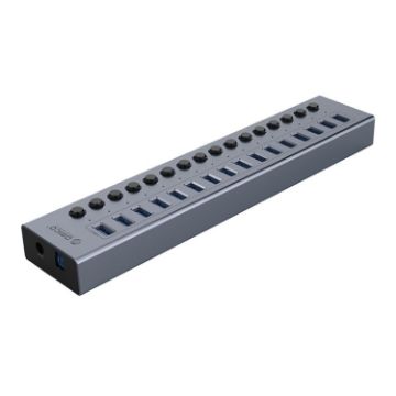 ORICO BT2U3-16AB-GY-BP 16-Port USB 3.0 HUB with Switches (US Plug) - 1