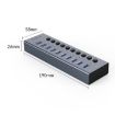 ORICO BT2U3-10AB-GY-BP 10-Port USB 3.0 HUB with Switches (UK Plug) - 3